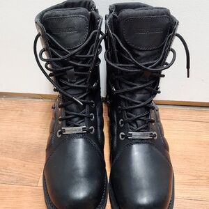 Harley-Davidson men's black leather motorcycle boots size 11